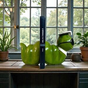 Vintage MCM Handcrafted Bookworm Catepillar
Ceramic Bookends